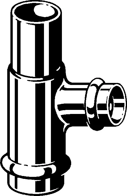 „Profipress“ T-Stück mit 2 Muffen und Einsteckende 22 × 15 × 22 mm „Profipress“ T-Stück mit 2 Muffen und Einsteckende 22 × 15 × 22 mm