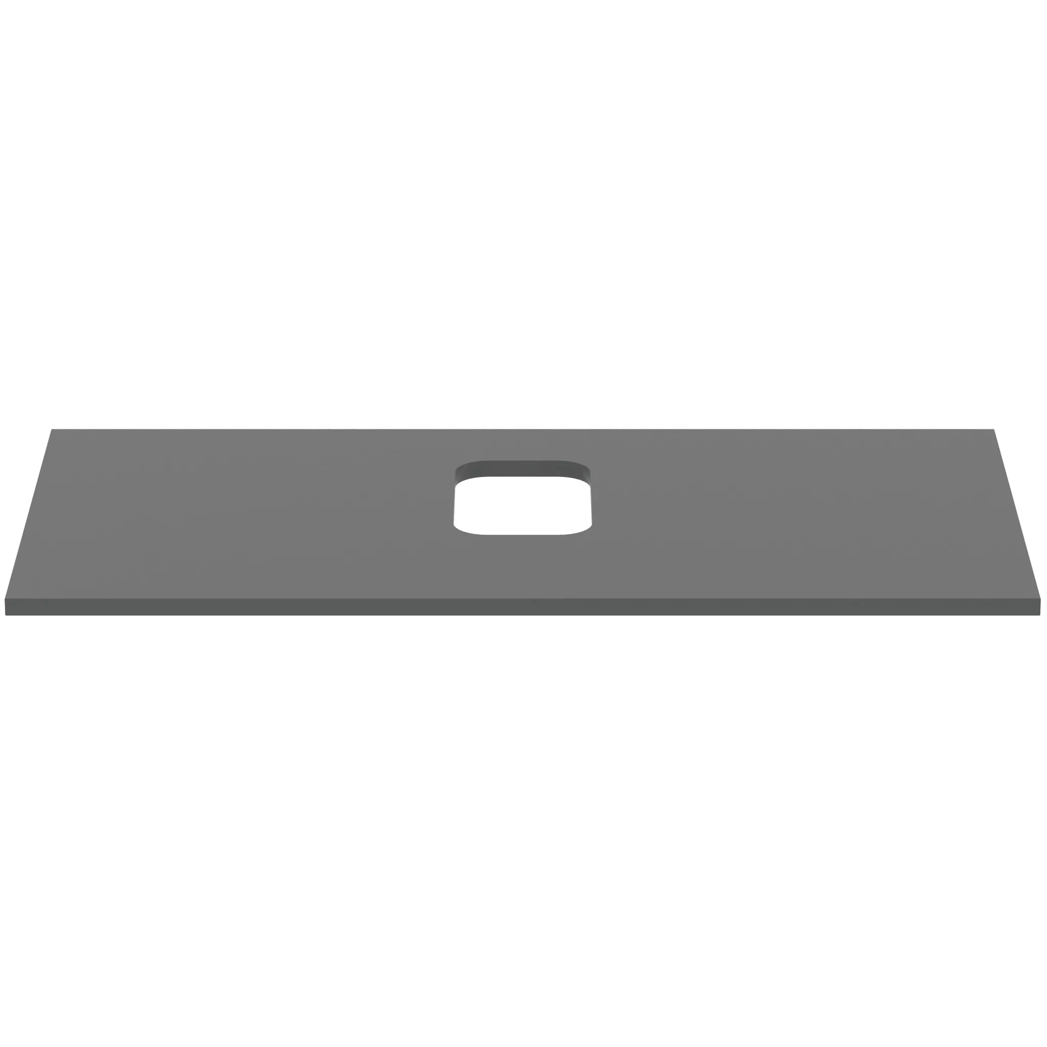 Waschtischplatte i.life B mittiger Ausschnitt für eine Schale 1002x507x18mm Weiß matt