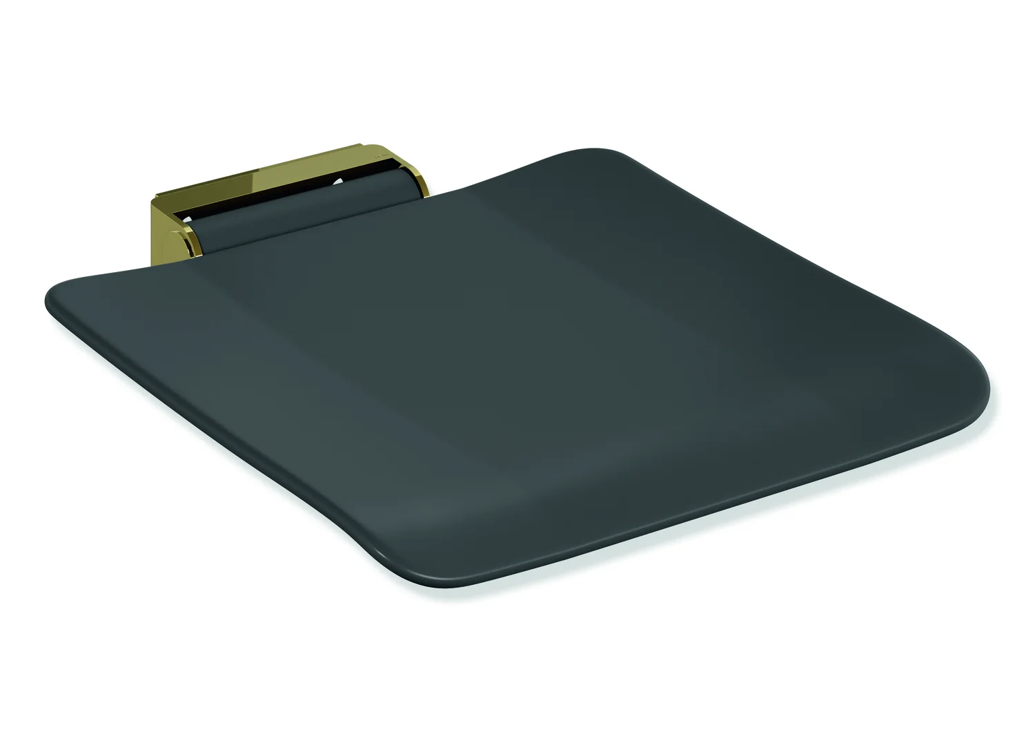 HEWI Mobiler Klappsitz System 900, PVD, Sitzfläche 450x450 mm, Höhe 112 mm, Farbe Gold glänzend