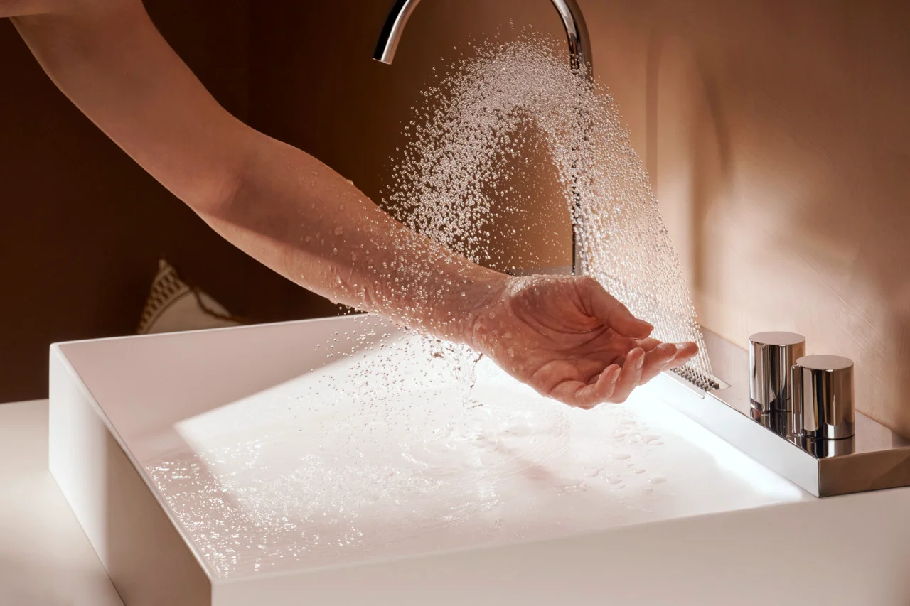 Hansgrohe Avalegra AquaUnit 58 cm, Chrom, matt, Aufsatz und wandhängend, 580x475x100 mm, Schwenkauslauf, Laminarstrahl & Rain, QuickClean+, Thermostatkartusche Hansgrohe Avalegra AquaUnit 58 cm, Chrom, matt, Aufsatz und wandhängend, 580x475x100 mm, Schwenkauslauf, Laminarstrahl & Rain, QuickClean+, Thermostatkartusche