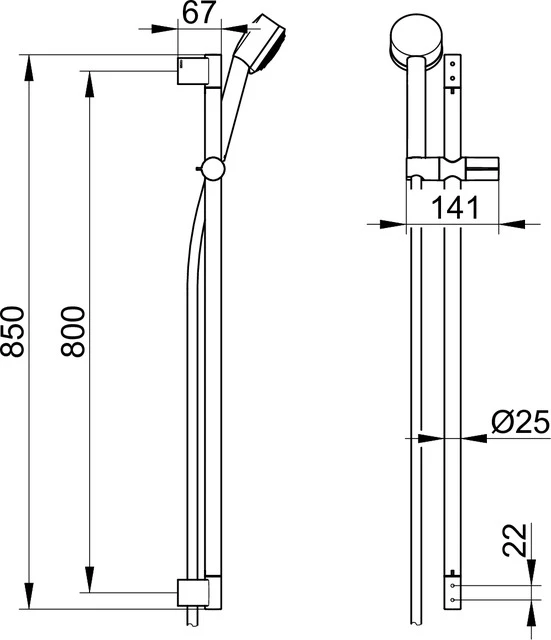 Plan blue 53987010000 Brause-Set verchromt