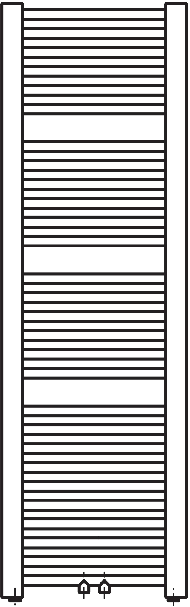 Arbonia Design-Heizkörper „Bagnolino®-50“ 74,9 × 144,8 cm in Weiß (RAL 9016)