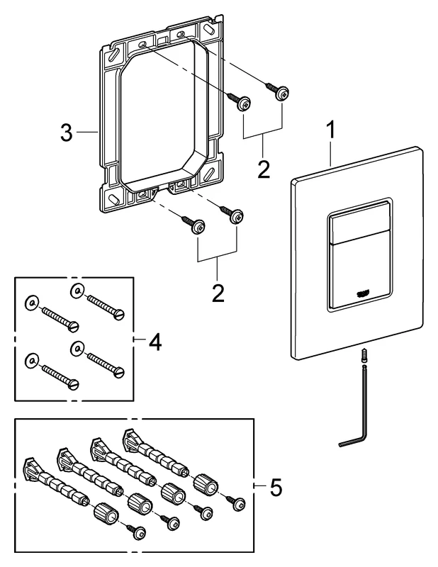 Grohe Skate Cosmopolitan WC-Betätigung 38821, chrom Grohe Skate Cosmopolitan WC-Betätigung 38821, chrom
