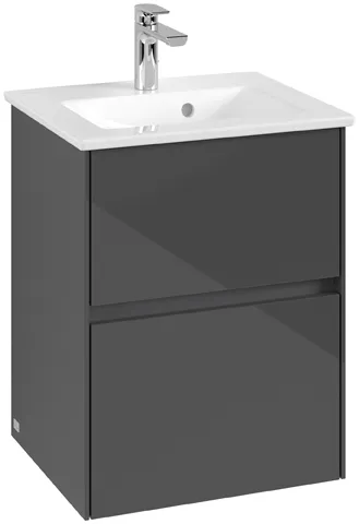 Villeroy & Boch Waschtischunterschrank „Collaro“ 472 × 610 × 404 mm Glossy Grey, ohne Beleuchtung, für Becken mittig Villeroy & Boch Waschtischunterschrank „Collaro“ 472 × 610 × 404 mm Glossy Grey, ohne Beleuchtung, für Becken mittig