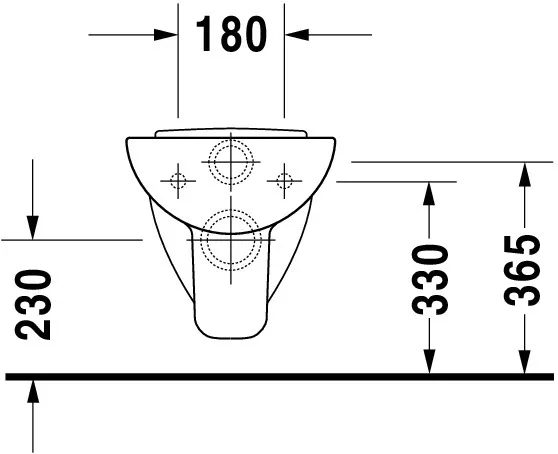 Wand-Flachspül-WC „D-Code“ 35,5 × 35 × 54 cm mit HygieneGlaze, mit Spülrand