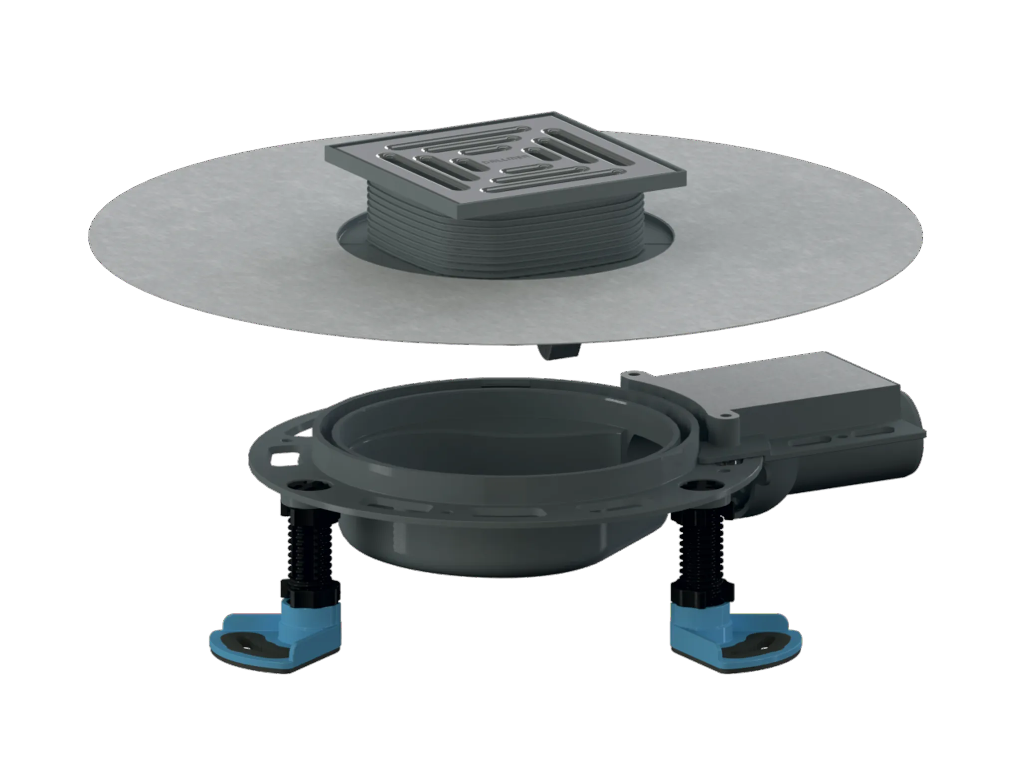 Bodenablauf DallDrain Pure Plan, DN 40, 120 x 120 mm