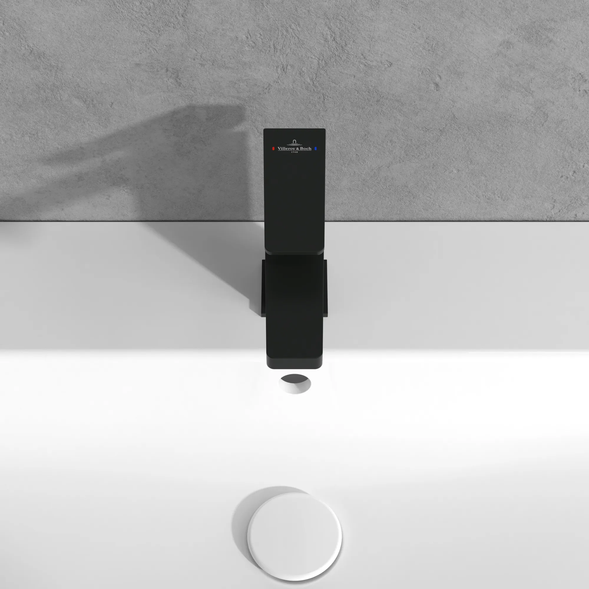 Villeroy & Boch Einhebel-Waschtischarmatur Architectura Square, 50x165x161mm, Matt Black