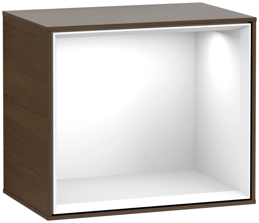 Villeroy & Boch Regalmodul Finion F580GF, Walnut Veneer, 418x356x270mm, mit dimmbarer LED-Beleuchtung Villeroy & Boch Regalmodul Finion F580GF, Walnut Veneer, 418x356x270mm, mit dimmbarer LED-Beleuchtung