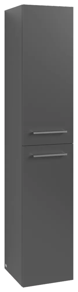 Villeroy & Boch Hochschrank „Avento“ 35 × 176 × 37,2 × 37,2 cm Graphite, Anschlag rechts, Soft Closing, 2 Türen