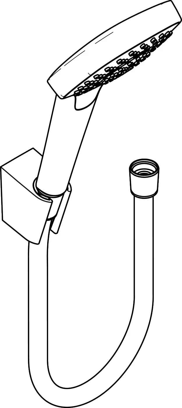 Brausenset Croma Select E 1jet/Porter weiss/chrom Brauseschlauch 1250mm Brausenset Croma Select E 1jet/Porter weiss/chrom Brauseschlauch 1250mm