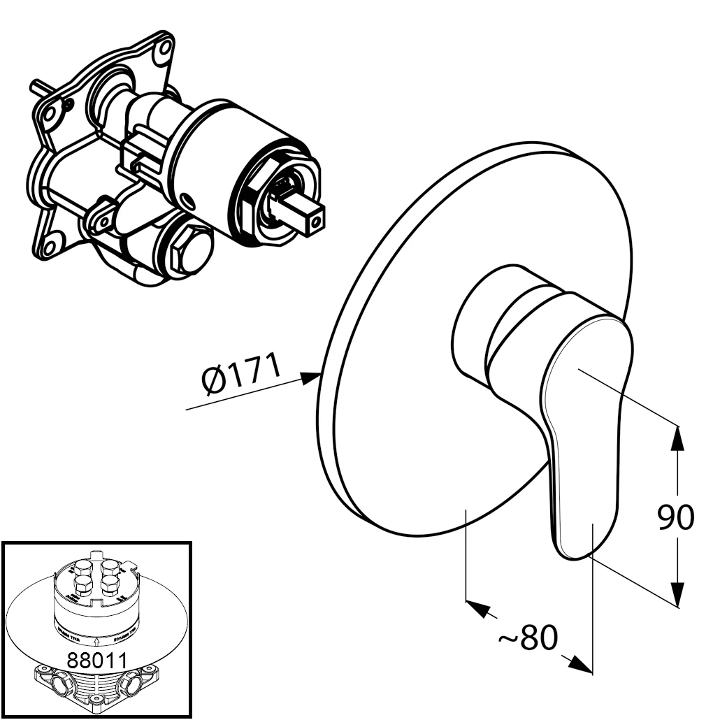OBJEKTA UPBrauseEHM Feinbauset mit Funktionseinheit chrom OBJEKTA UPBrauseEHM Feinbauset mit Funktionseinheit chrom