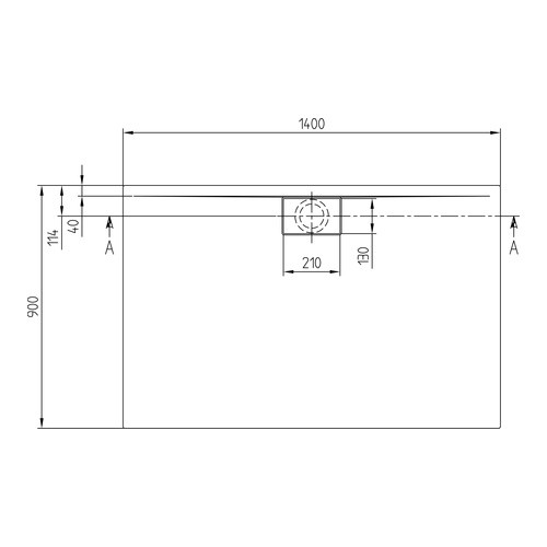 Villeroy & Boch Duschwanne inkl. Wannenträger und Ablaufgarnitur „Architectura MetalRim“ 140 × 90 cm
