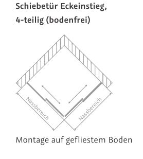 HSK teilgerahmte Duschabtrennung mit Schiebetür 4-teilig bodenfrei mit abklappbaren Türen und Magnetgleiter „Solida“ Glas Klar hell, Profile Alu Silber-matt, H: 2000 mm HSK teilgerahmte Duschabtrennung mit Schiebetür 4-teilig bodenfrei mit abklappbaren Türen und Magnetgleiter „Solida“ Glas Klar hell, Profile Alu Silber-matt, H: 2000 mm