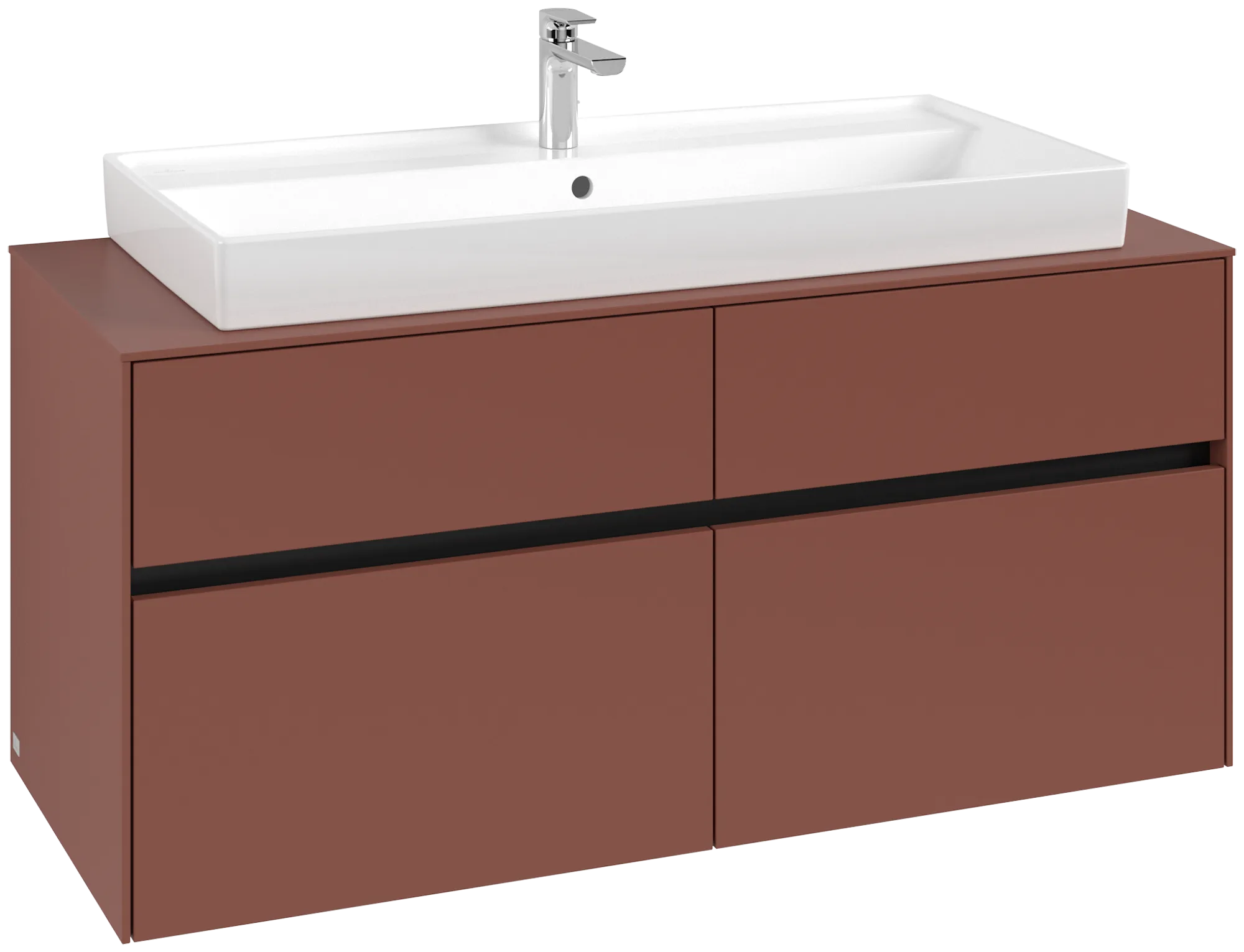Villeroy & Boch Collaro Waschbeckenunterschrank C091B0, 1200x548x500mm, Wine Red