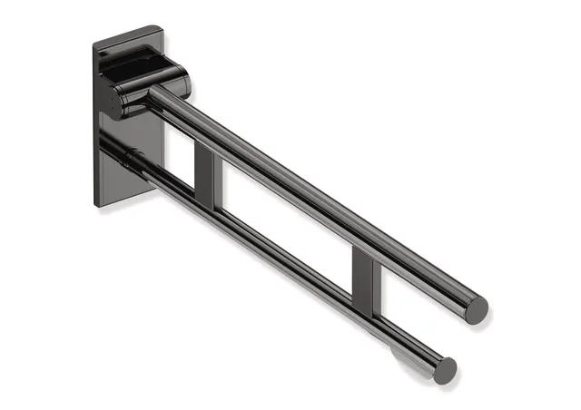 Stützklappgriff Duo, Design A des Systems 900, Edelstahl, PVD, Ausladung 700 mm, mit WC-Papierhalter, in Farbe CK (messing glänzend) Stützklappgriff Duo, Design A des Systems 900, Edelstahl, PVD, Ausladung 700 mm, mit WC-Papierhalter, in Farbe CK (messing glänzend)