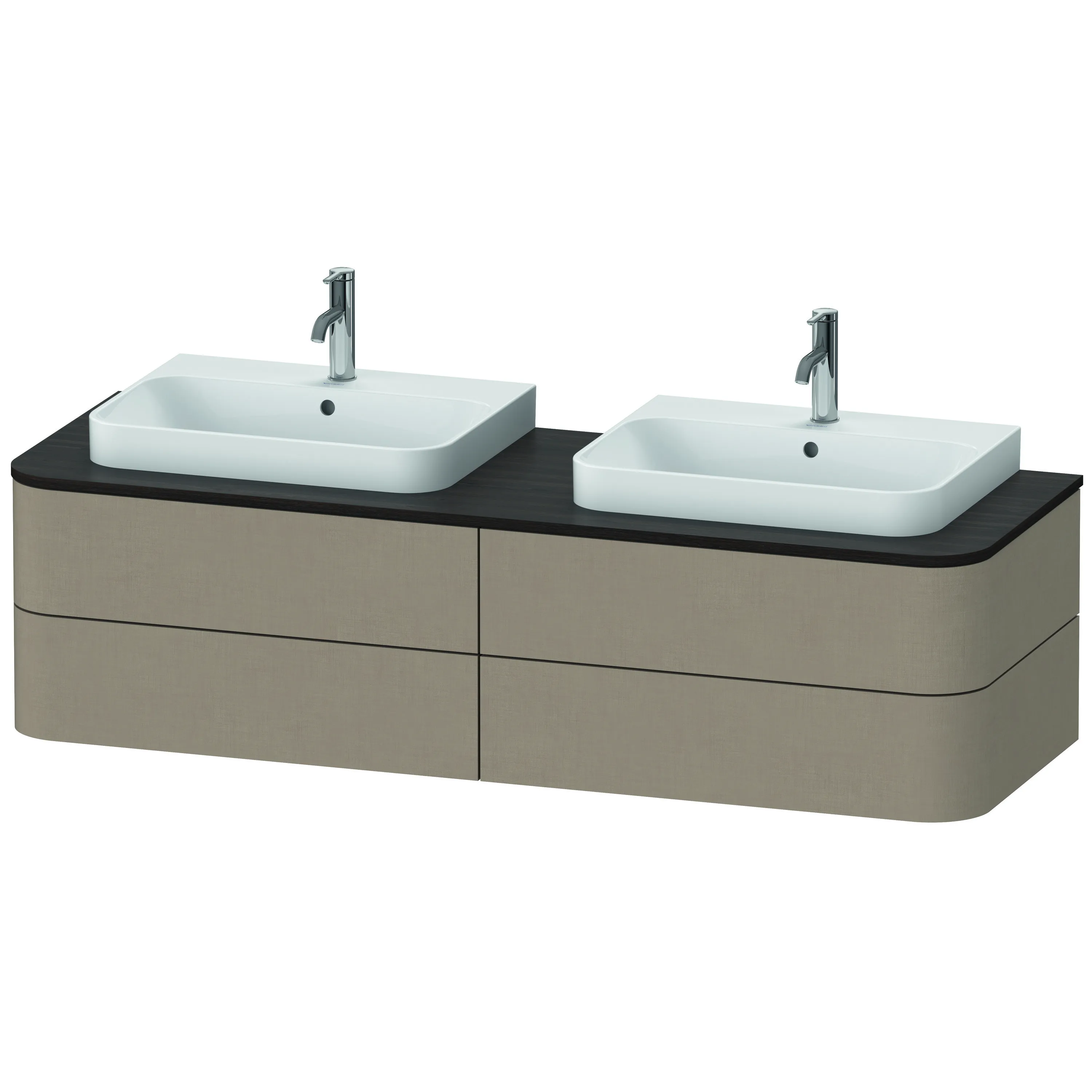 Duravit Waschtischunterschrank wandhängend „Happy D.2 Plus“ Leinen Duravit Waschtischunterschrank wandhängend „Happy D.2 Plus“ Leinen