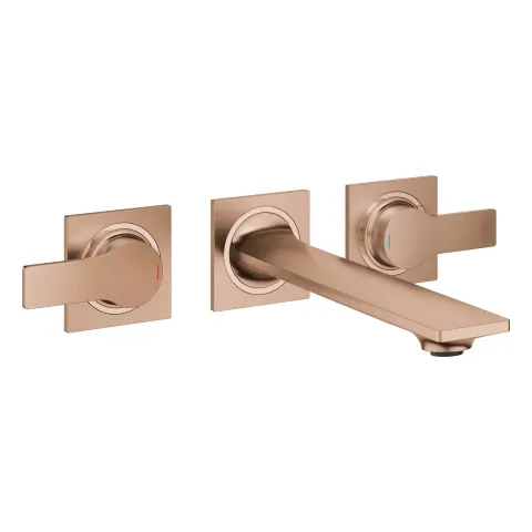 3-Loch-Waschtischbatterie Allure 20193, Wandmontage, Fertigmontageset für 29 025 002, Ausladung 220 mm, chrom 3-Loch-Waschtischbatterie Allure 20193, Wandmontage, Fertigmontageset für 29 025 002, Ausladung 220 mm, chrom