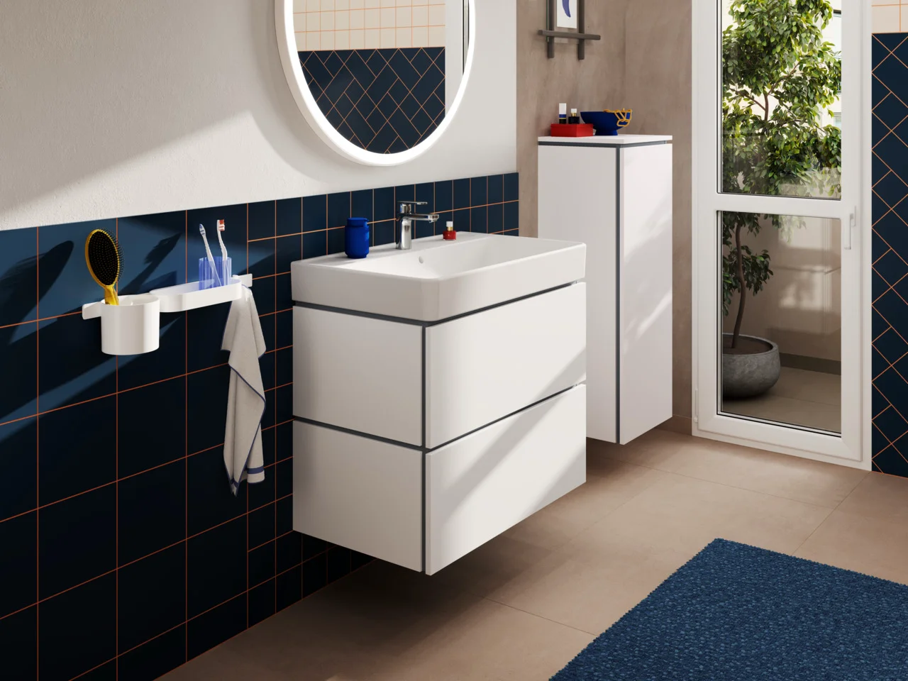 Hansgrohe Xanuia Q Waschtisch, weiß, 800x480 mm, wandhängend mit Hahnloch und Überlauf Hansgrohe Xanuia Q Waschtisch, weiß, 800x480 mm, wandhängend mit Hahnloch und Überlauf
