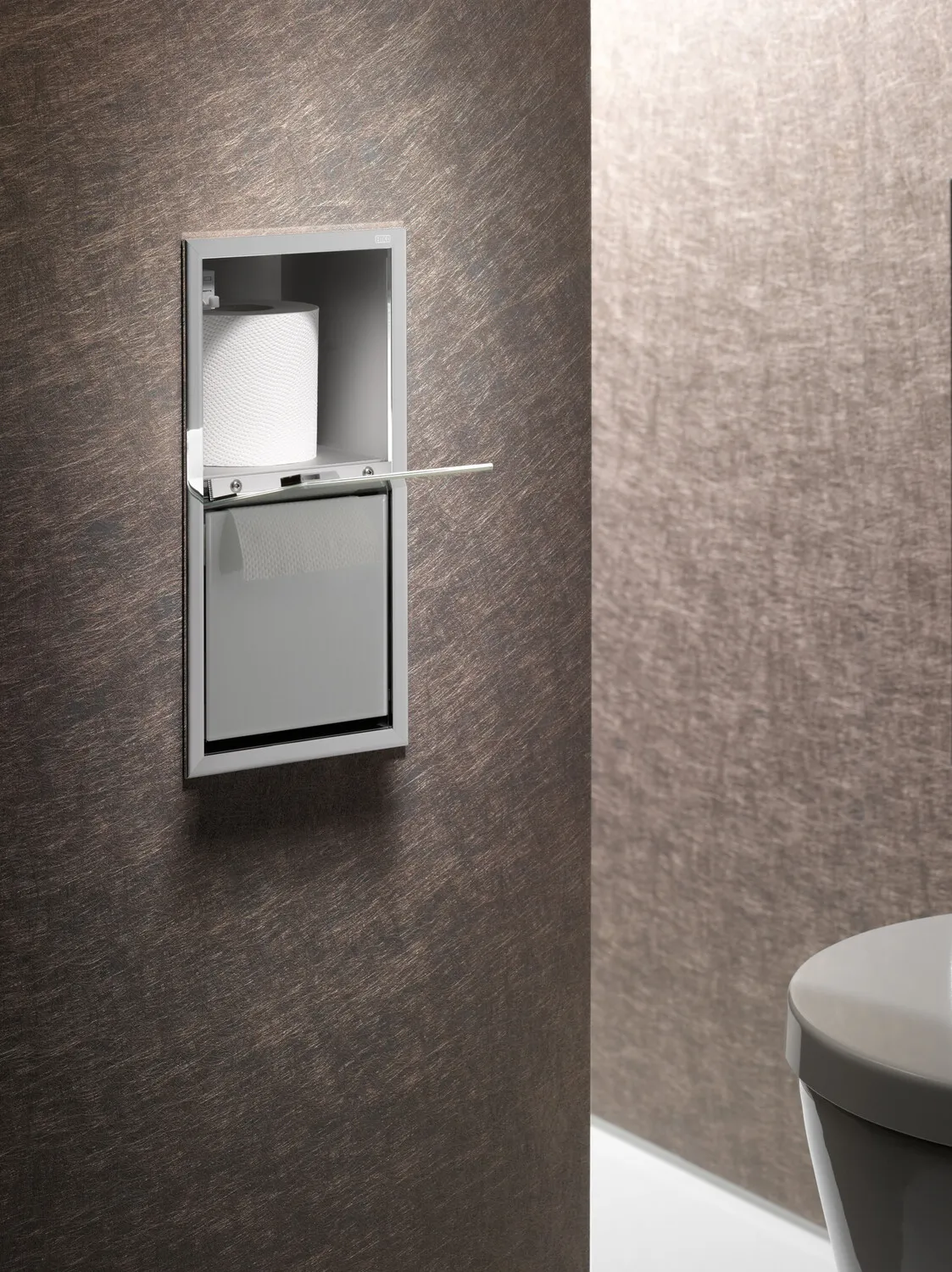 emco WC-Papier-Modul „asis module 150“ 16,8 × 33,4 × 15,3 cm in chrom / optiwhite emco WC-Papier-Modul „asis module 150“ 16,8 × 33,4 × 15,3 cm in chrom / optiwhite