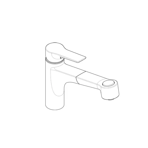 Kludi MIX Spültisch-EHM DN 15 herausz. Brause Geschl. Hebel chrom