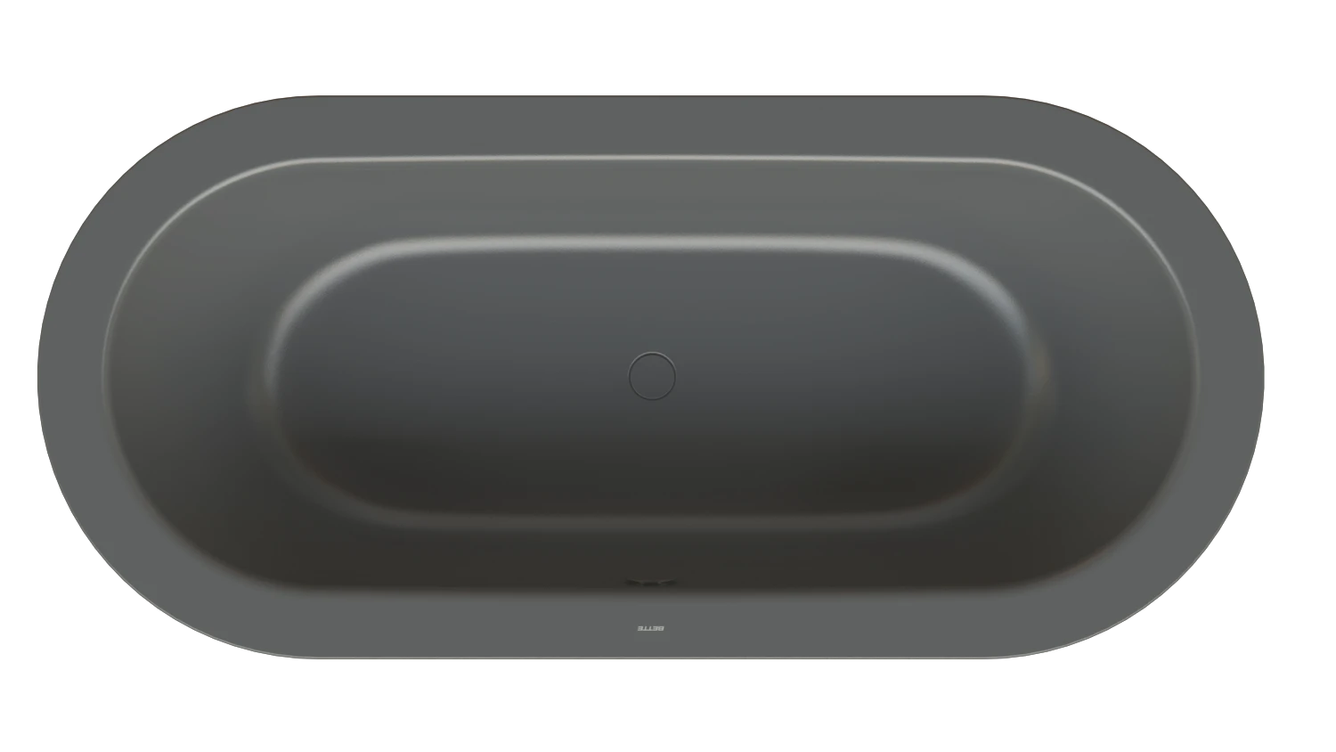 Bette Badewanne „BetteStarlet Oval Silhouette“ freistehend oval 185 × 85 cm in Raven
