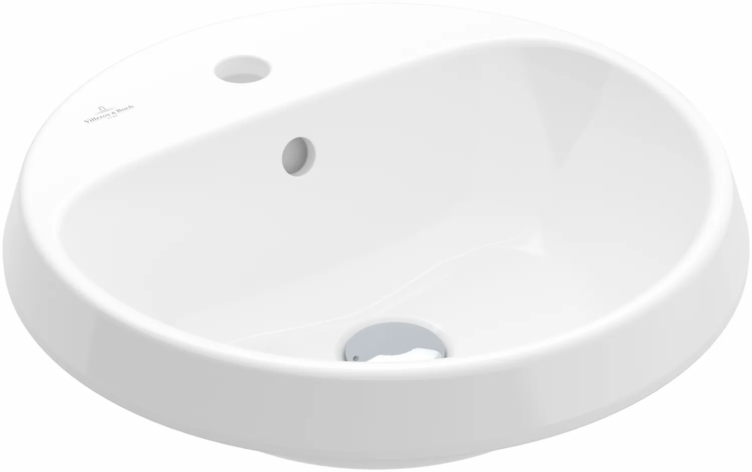 Villeroy & Boch Einbauwaschtisch „Architectura“ mit 1×1 Hahnlochbohrung, ⌀ 450 mm, mit Hahnlochbohrung, Hahnlochposition mittig in Weiß Alpin Villeroy & Boch Einbauwaschtisch „Architectura“ mit 1×1 Hahnlochbohrung, ⌀ 450 mm, mit Hahnlochbohrung, Hahnlochposition mittig in Weiß Alpin