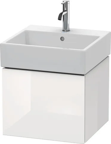 Duravit Waschtischunterschrank wandhängend „L-Cube“ 48,4 × 39,4 × 45,9 cm Weiß Hochglanz