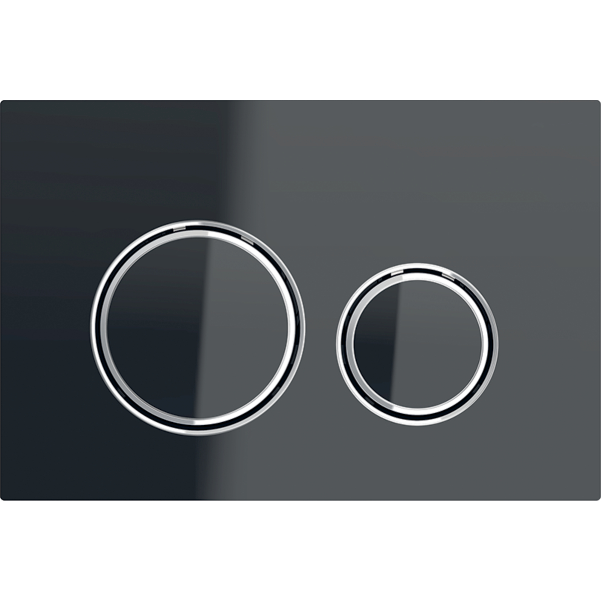 Sigma21 Betätigungsplatte für 2-Mengen-Spülung, Metallfarbe verchromt: verchromt, schwarz Sigma21 Betätigungsplatte für 2-Mengen-Spülung, Metallfarbe verchromt: verchromt, schwarz