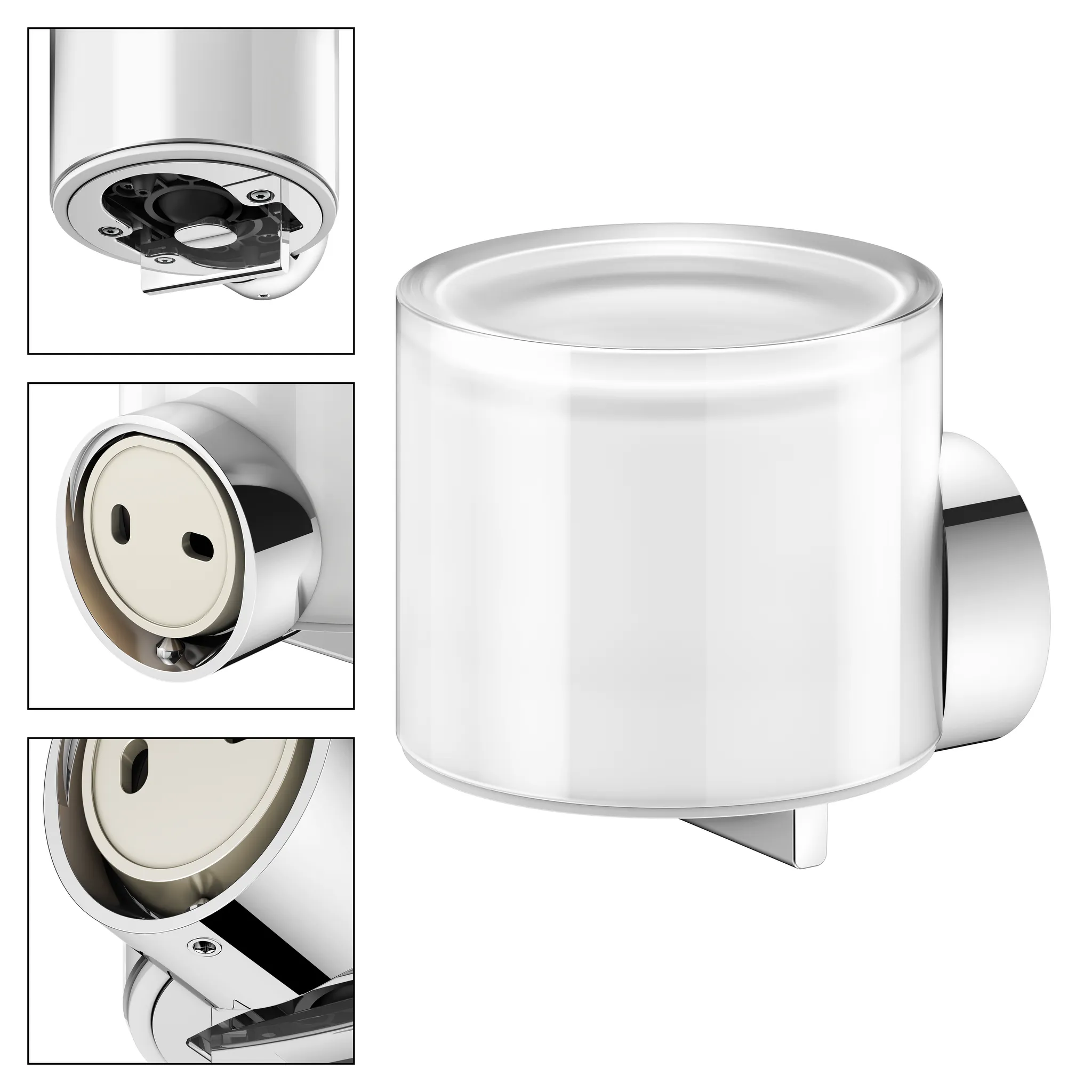 REVA 12852019000 Lotionspender mit Halter und Pumpe verchromt REVA 12852019000 Lotionspender mit Halter und Pumpe verchromt