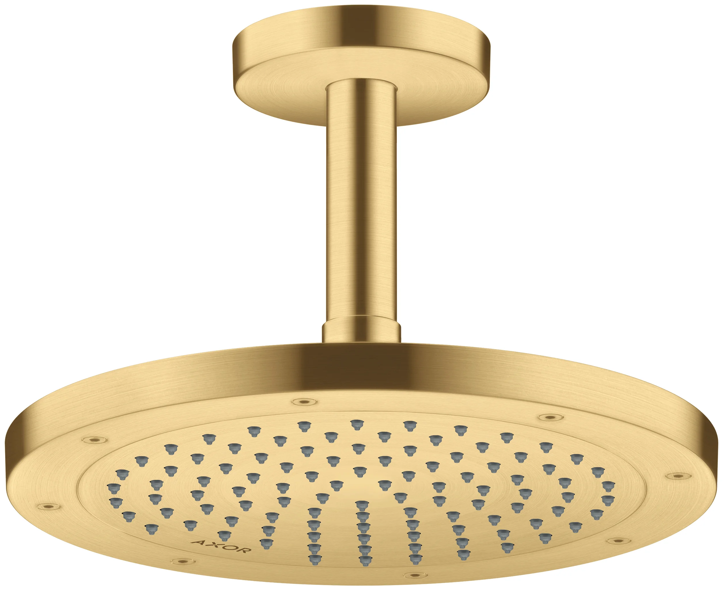 Hansgrohe AXOR ShowerSolutions Kopfbrause 245 1jet EcoSmart Brushed Gold Optic, 245 mm Durchmesser, verstellbarer Winkel, abnehmbar zur Reinigung, für Decken- oder Wandmontage, G 1/2 Anschlussgewinde Hansgrohe AXOR ShowerSolutions Kopfbrause 245 1jet EcoSmart Brushed Gold Optic, 245 mm Durchmesser, verstellbarer Winkel, abnehmbar zur Reinigung, für Decken- oder Wandmontage, G 1/2 Anschlussgewinde