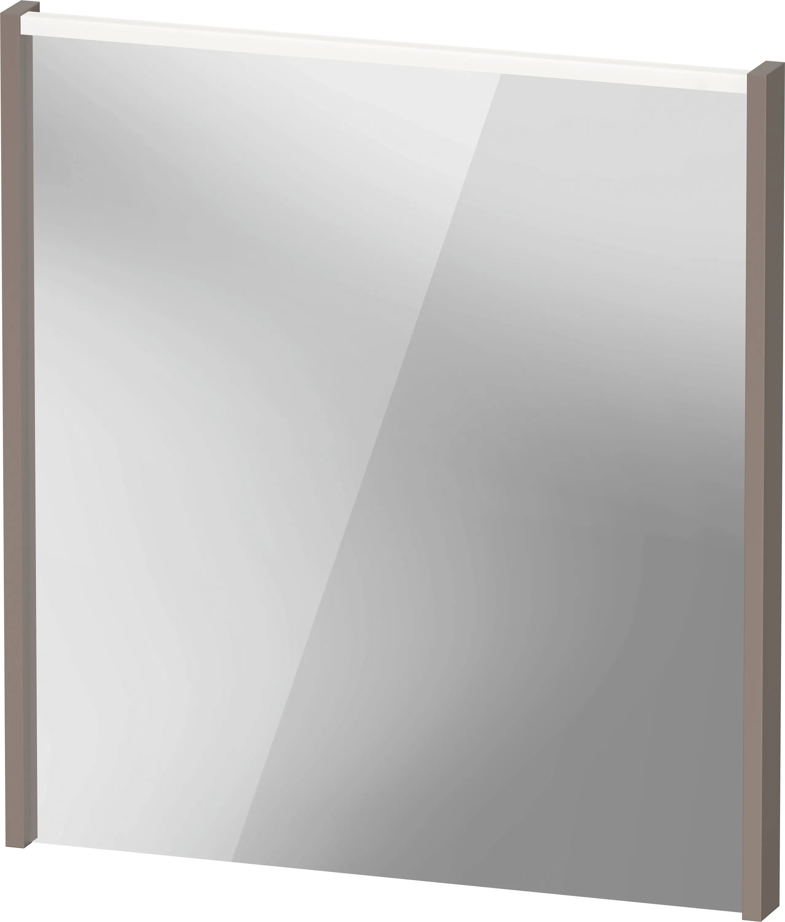 Duravit Spiegel mit LED-Beleuchtung „D-Code“ 65 × 70 cm in Basalt Matt