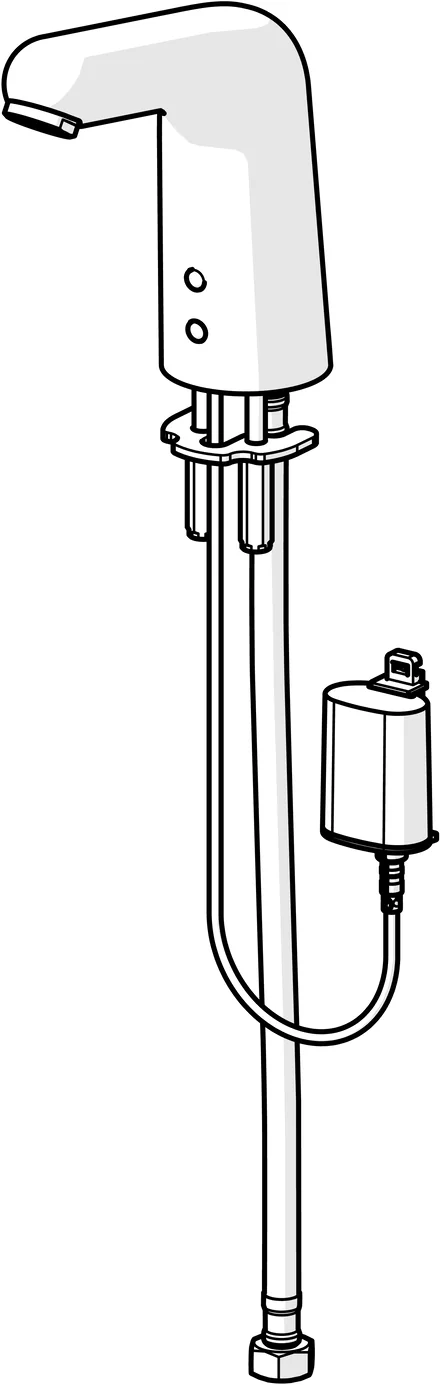 Hansa Waschtischarmatur, elektronisch „Medipro“ Ausladung 117 mm in Chrom