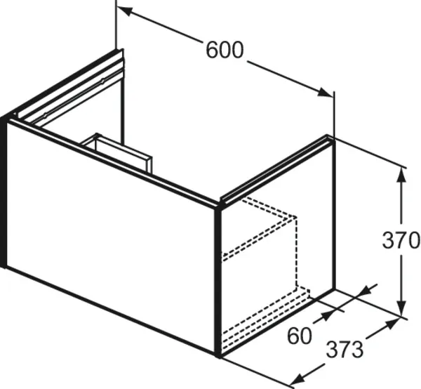 Möbelwaschtischunterschrank Conca 600x375x368mm 1 Auszug Weiß matt Möbelwaschtischunterschrank Conca 600x375x368mm 1 Auszug Weiß matt