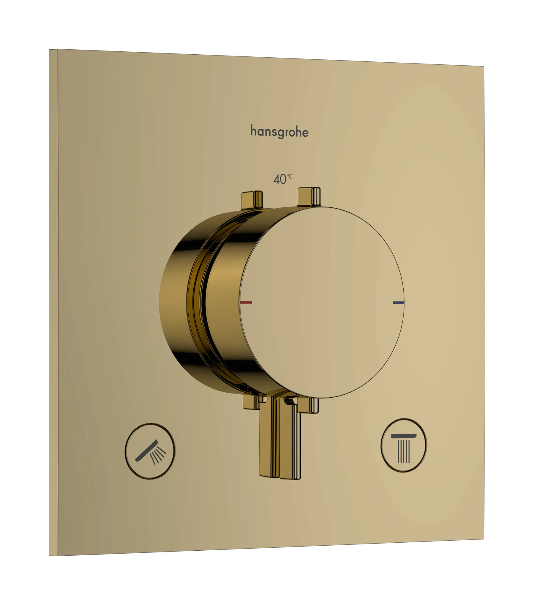 Hansgrohe Ecostat Comfort E Thermostat Unterputz für 2 Verbraucher, Polished Gold Optic Hansgrohe Ecostat Comfort E Thermostat Unterputz für 2 Verbraucher, Polished Gold Optic