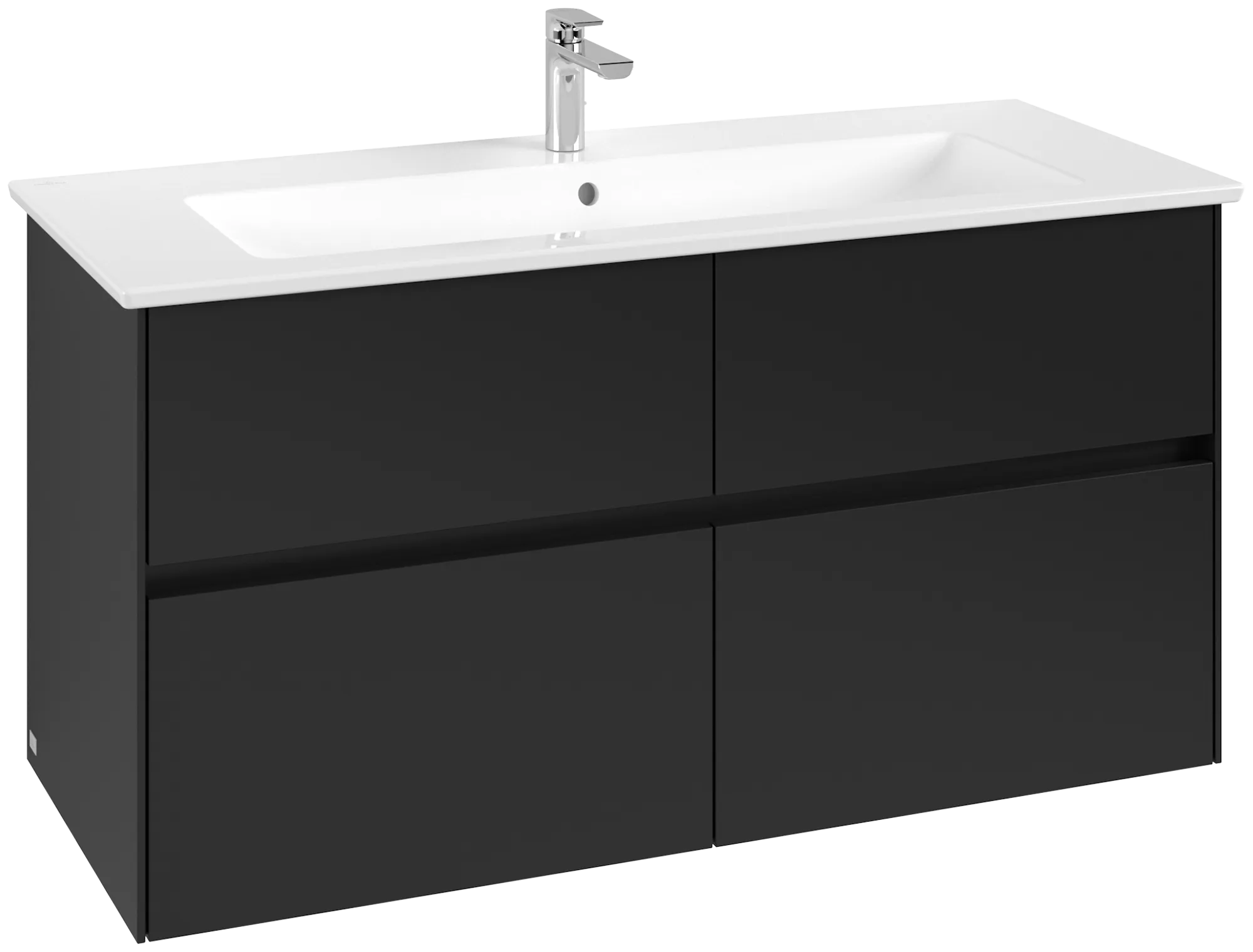 Villeroy & Boch Waschtischunterschrank „Collaro“ 1161 × 610 × 480 mm Volcano Black, mit Beleuchtung, für Becken mittig Villeroy & Boch Waschtischunterschrank „Collaro“ 1161 × 610 × 480 mm Volcano Black, mit Beleuchtung, für Becken mittig