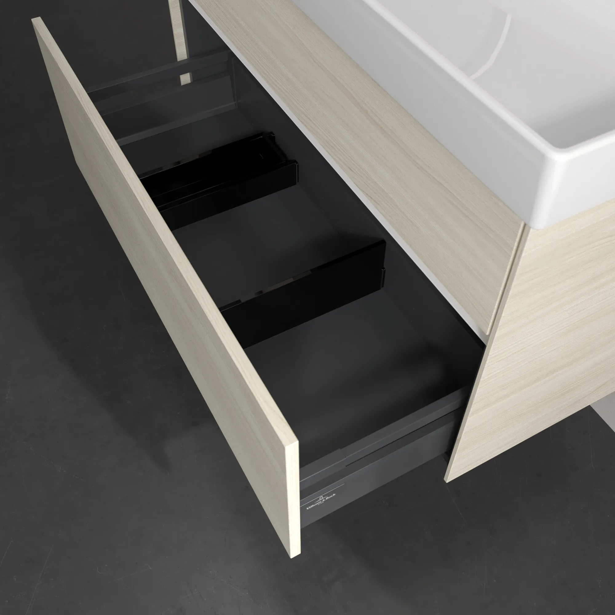 Villeroy & Boch Waschtischunterschrank „Collaro“ 954 × 546 × 444 mm White Oak, für Becken mittig, ohne Beleuchtung