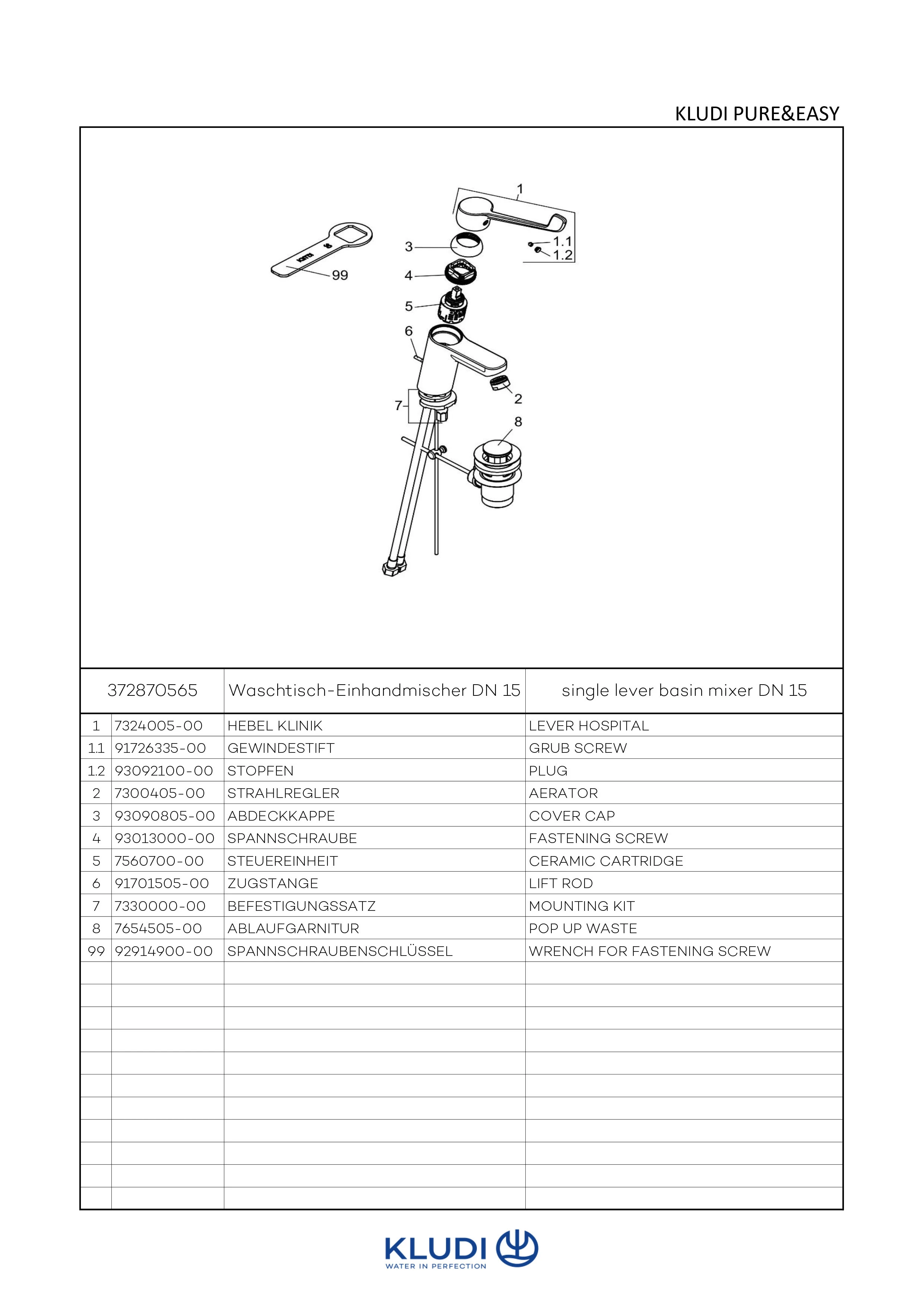 PURE & EASY CARE WaschtischEHM 70 mit INIK HEBEL 180mm chrom PURE & EASY CARE WaschtischEHM 70 mit INIK HEBEL 180mm chrom