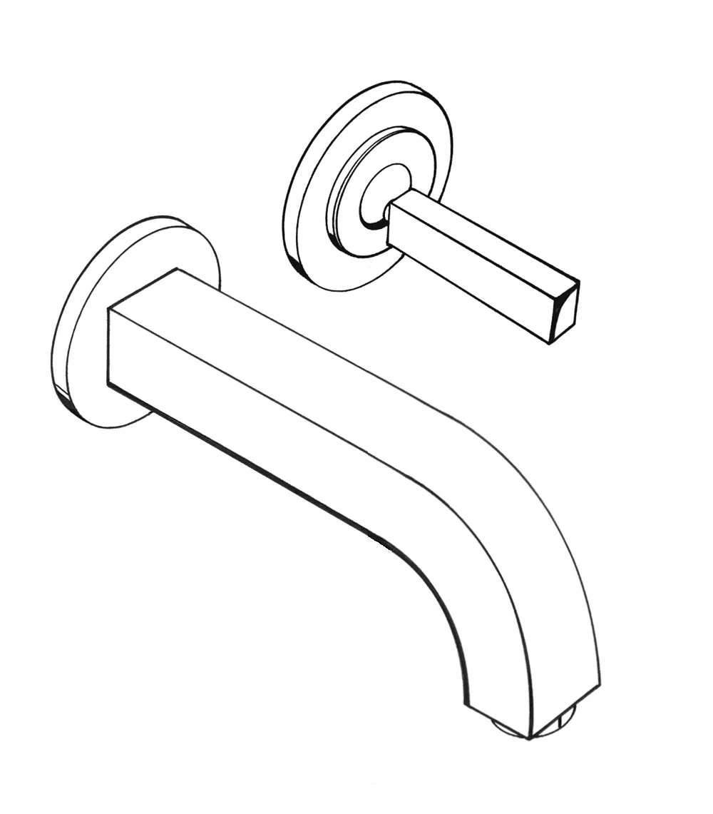 Waschtischmischer UP Axor Citterio F-Set chrom kurzer Auslauf ohne Platte Waschtischmischer UP Axor Citterio F-Set chrom kurzer Auslauf ohne Platte