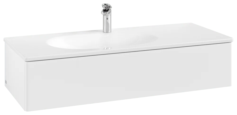 Villeroy & Boch Waschbeckenunterschrank Antao K03, 1188x256x493 mm, White Matt Lacquer, mit SoftClosing und Push-to-open Funktion