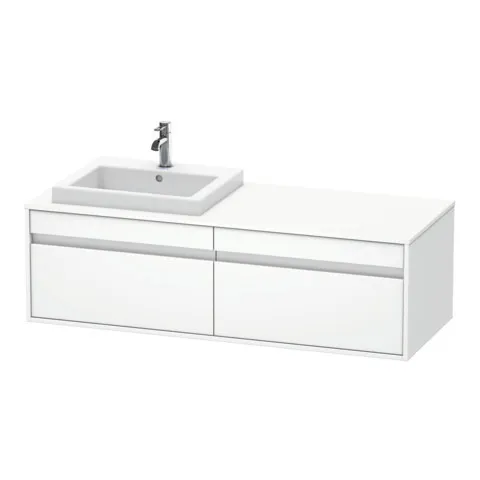 Duravit Waschtischunterschrank wandhängend „Ketho“ 140 × 42,6 × 55 cm Weiß Matt Duravit Waschtischunterschrank wandhängend „Ketho“ 140 × 42,6 × 55 cm Weiß Matt