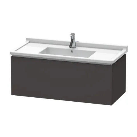 Duravit Waschtischunterschrank wandhängend „L-Cube“ 102 × 40,8 × 46,9 cm Graphit Supermatt Duravit Waschtischunterschrank wandhängend „L-Cube“ 102 × 40,8 × 46,9 cm Graphit Supermatt