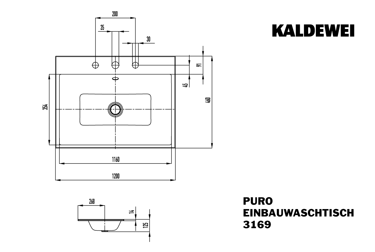 Doppelwaschtisch „Puro“ 120 × 46 cm in warm grey 10, mit Perl-Effekt