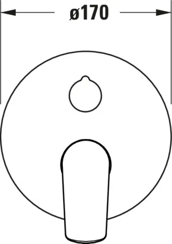 No.1 EH-BM UP, VB 2, RD, Cr, 170x170x86mm, ASA WA: Grundkörper