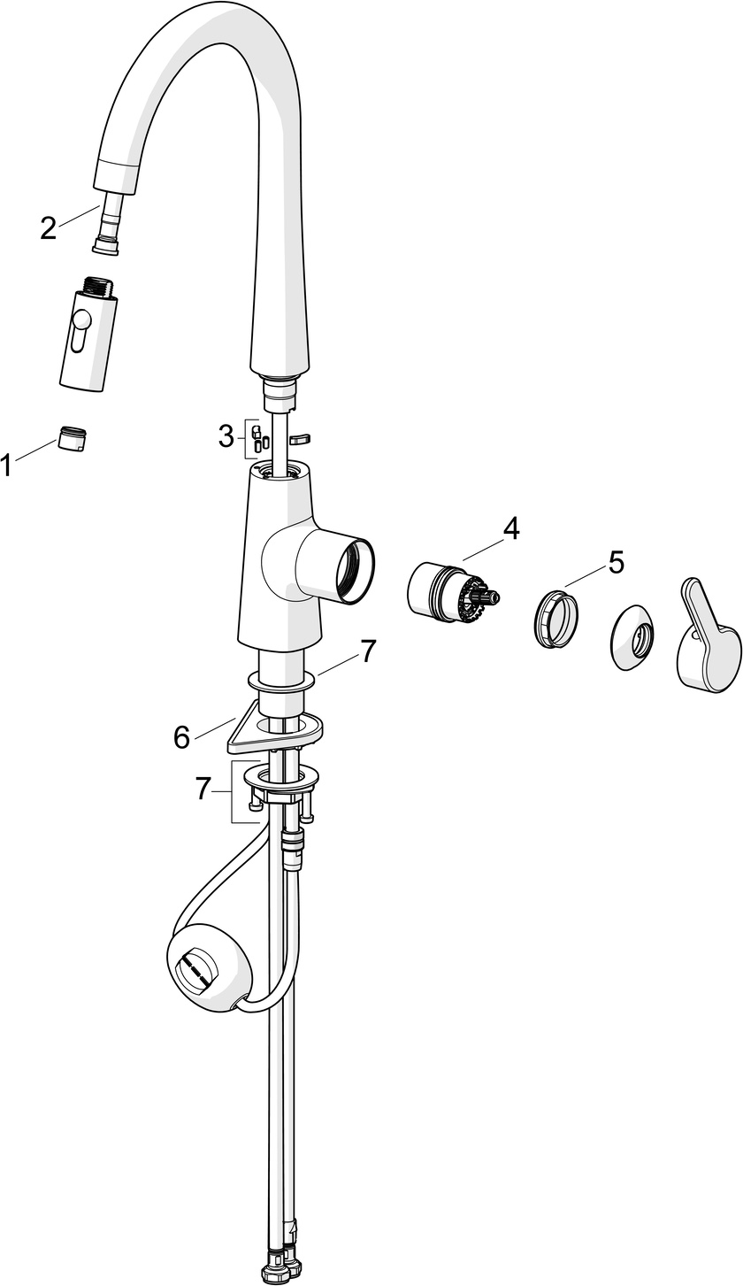 Hansa Einhand-Küchenarmatur „Designo Style“ Ausladung 231 mm in chrom Hansa Einhand-Küchenarmatur „Designo Style“ Ausladung 231 mm in chrom