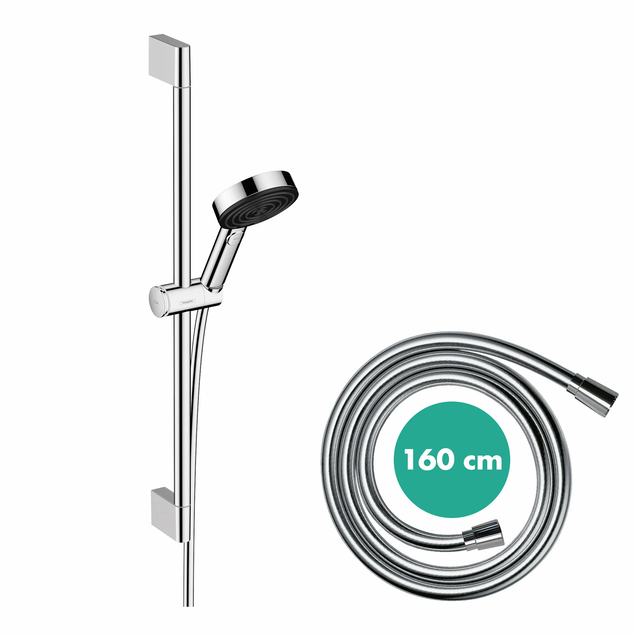 Hansgrohe Pulsify Select S 105 3jet Relaxation Brauseset mit Stange 65 cm, Chrom Hansgrohe Pulsify Select S 105 3jet Relaxation Brauseset mit Stange 65 cm, Chrom