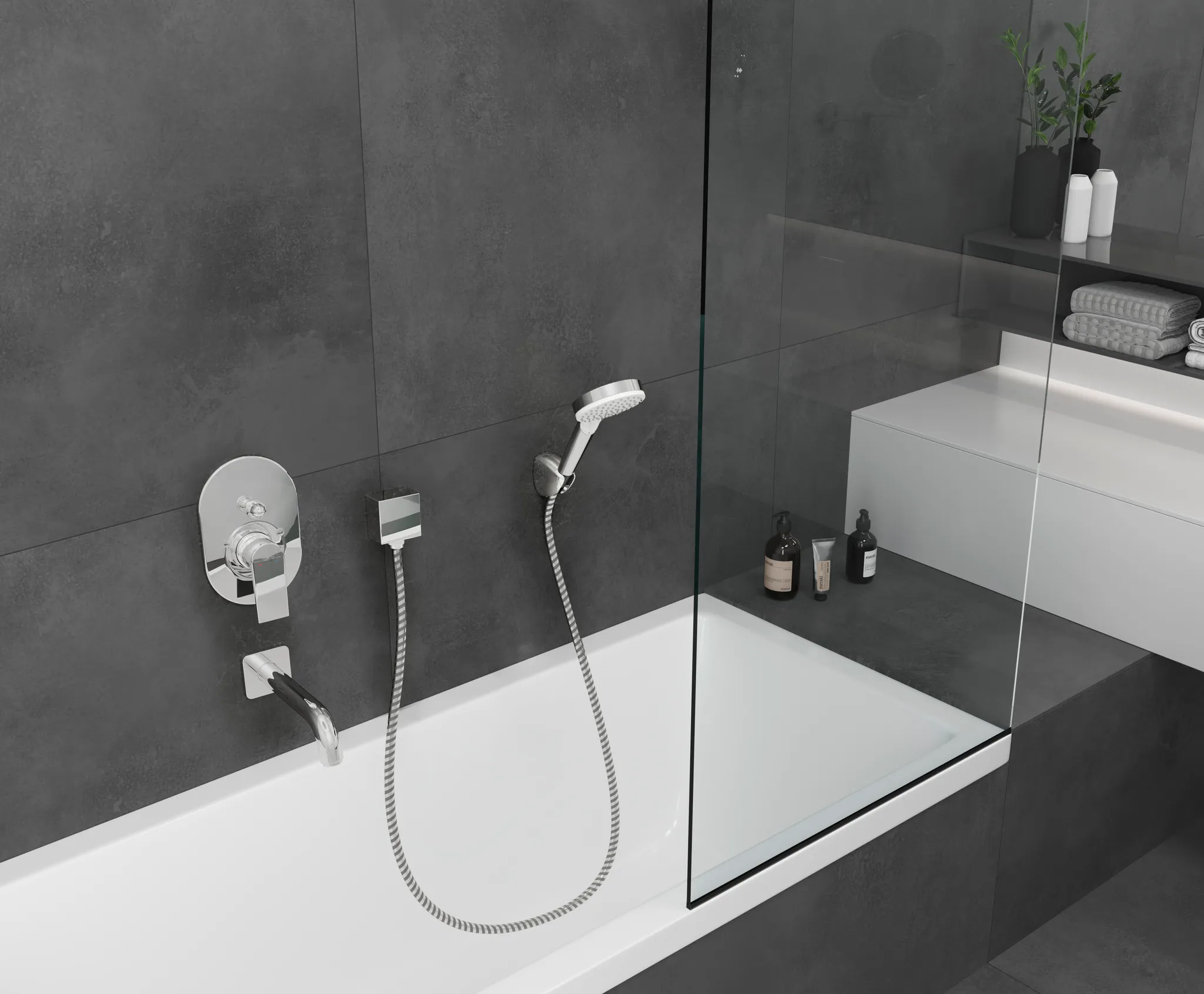 Schlauchanschluss DN15 Fixfit Square mit Rückflussverhinderer chrom Schlauchanschluss DN15 Fixfit Square mit Rückflussverhinderer chrom