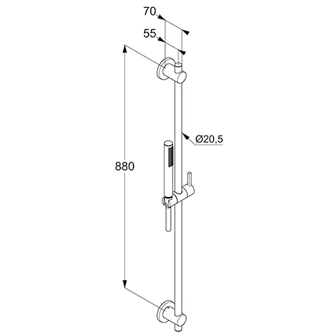 Kludi NOVA FONTE Puristic Brause-Set 1S 900 MM chrom Kludi NOVA FONTE Puristic Brause-Set 1S 900 MM chrom