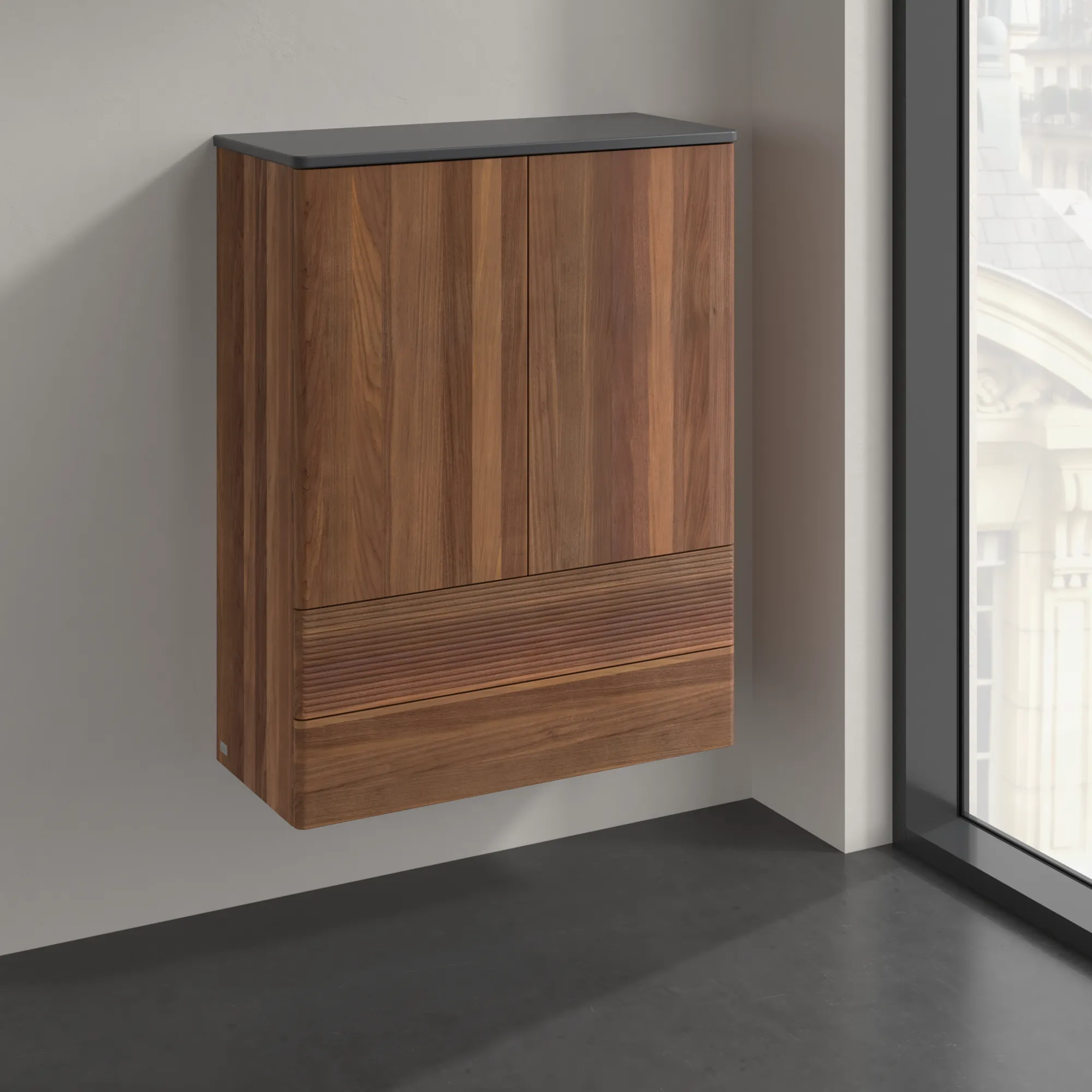 Villeroy & Boch Antao Highboard K47, 814x1039x356mm, 2 Türen, Warm Walnut