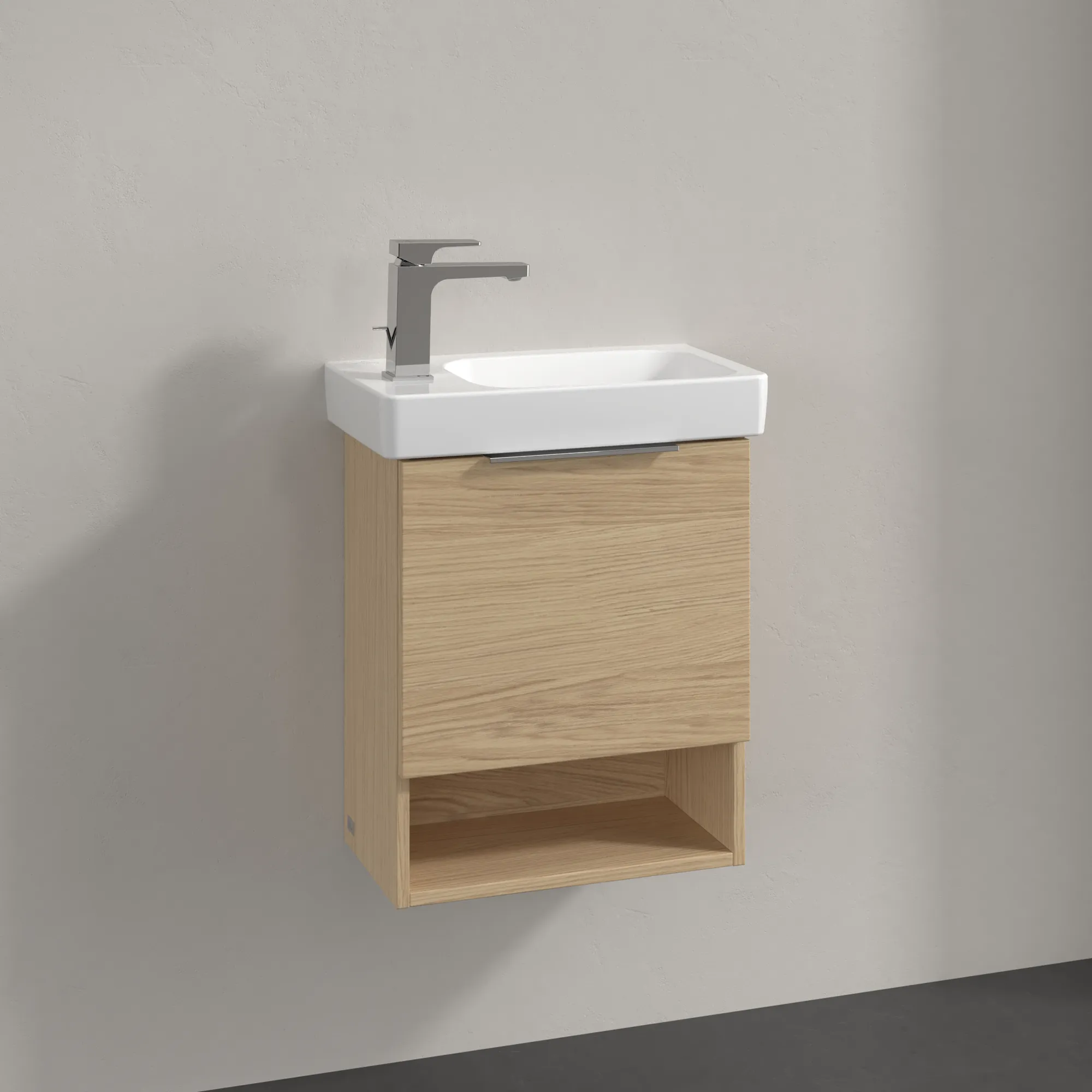 Villeroy & Boch Waschbeckenunterschrank Architectura Nordic Oak, 430x520x255 mm, 1 Tür, SoftClosing, Wandmontage