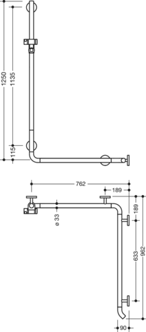 HEWI Haltegriff „System 800K“ in Anthrazitgrau HEWI Haltegriff „System 800K“ in Anthrazitgrau